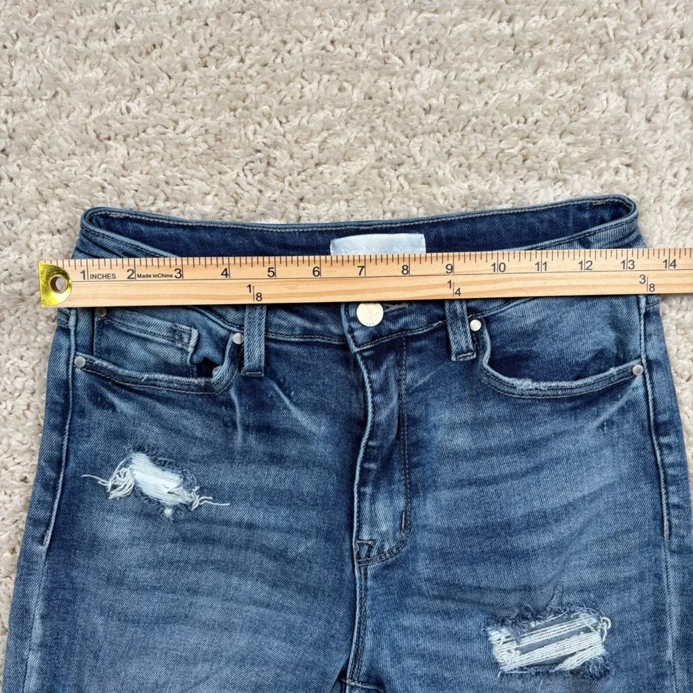 PETRA 153 Women's‎ Blue Distressed High Rise Skinny Jeans Size 29